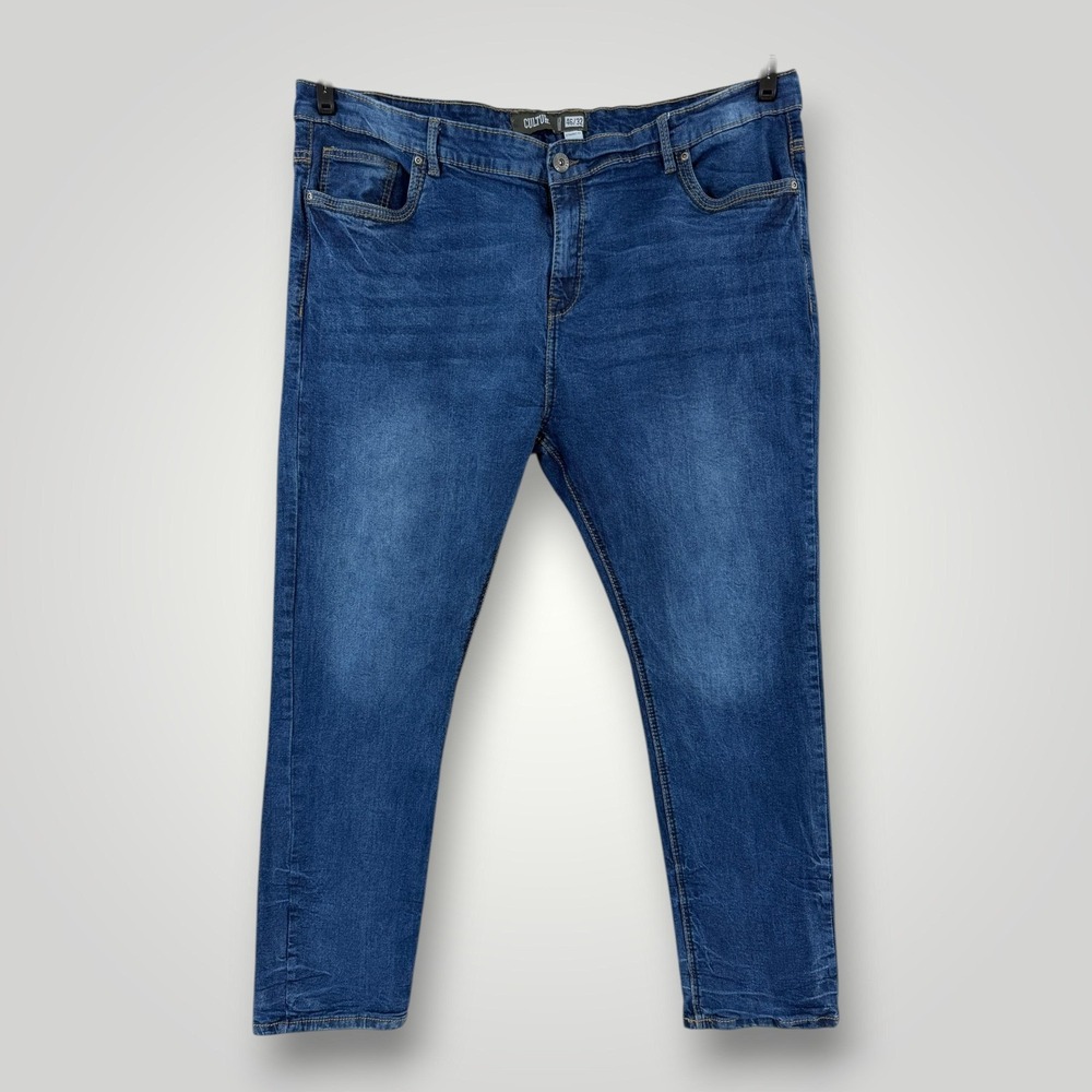 Cultura Jeans Mens Size 47x31 Blue Straight Fit Stretch Denim Medium Wash Casual